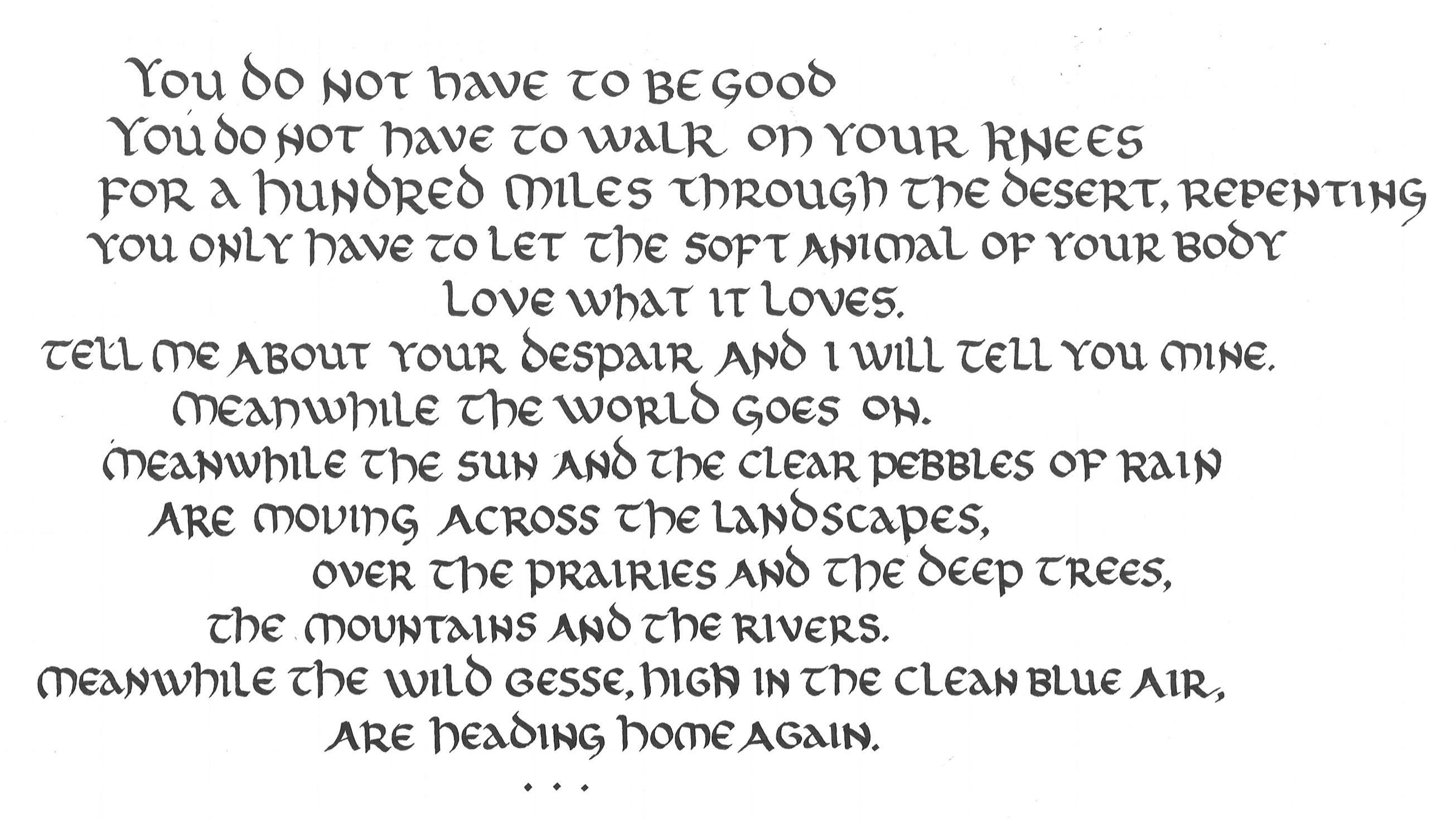 wild geese poem